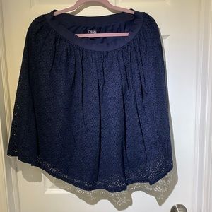 Gently used navy blue lace skirt